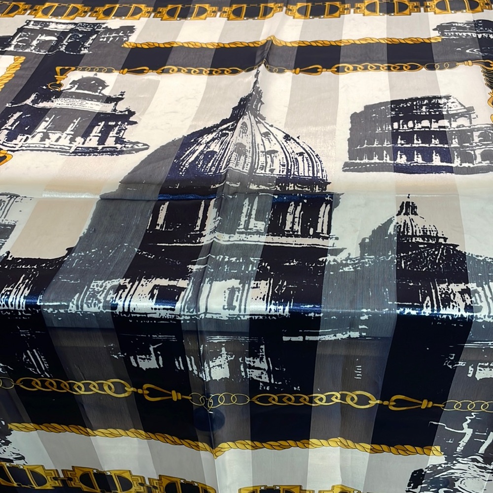 RAFFAELLO ROMA SCARF Blue/White/Gold